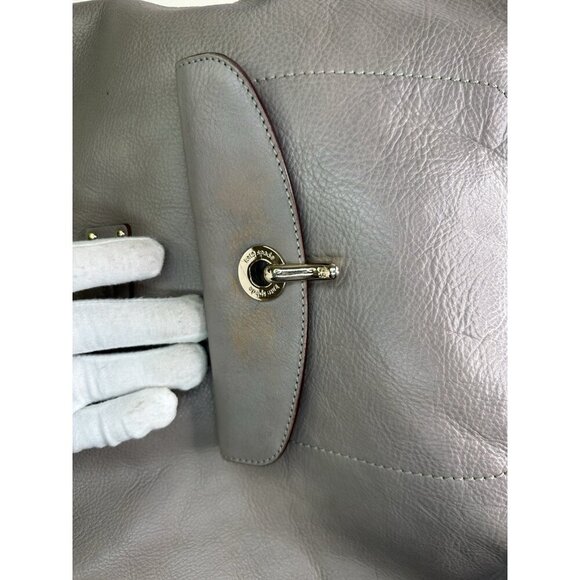 Kate Spade New York Leather Front Pocket Shoulder Handbag Purse Tan - Picture 3 of 11